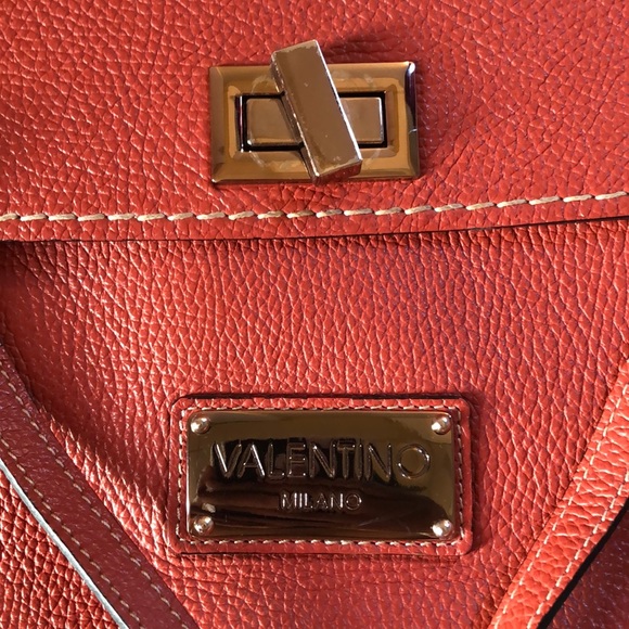 Valentino Milano Satchel Handbag in Rust Color - Picture 2 of 7